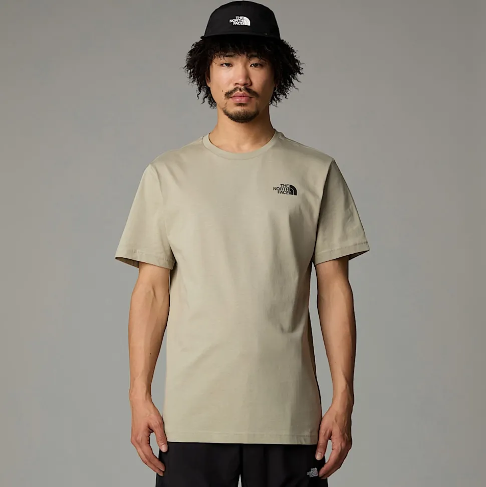 Fashion The North Face Redbox Graphic T-shirt Til Herrer Clay Grey-TNF Black 3D Summit Mesh Print