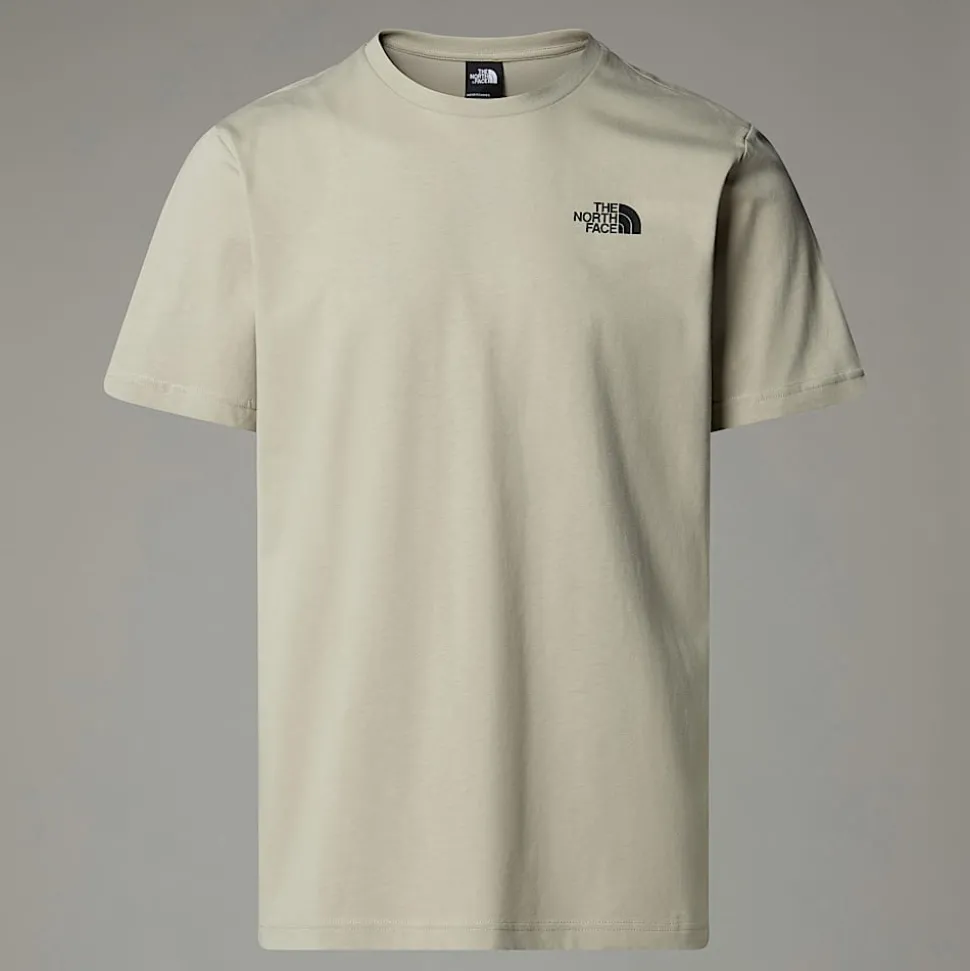 Fashion The North Face Redbox Graphic T-shirt Til Herrer Clay Grey-TNF Black 3D Summit Mesh Print
