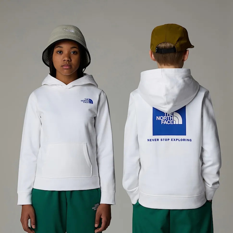 Store The North Face Redbox Hættetrøje Til Unge TNF White