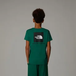 Best Sale The North Face Redbox T-shirt Til Drenge Evergreen