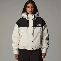 Outlet The North Face Reign On Jakke Til Damer White Dune-TNF Black