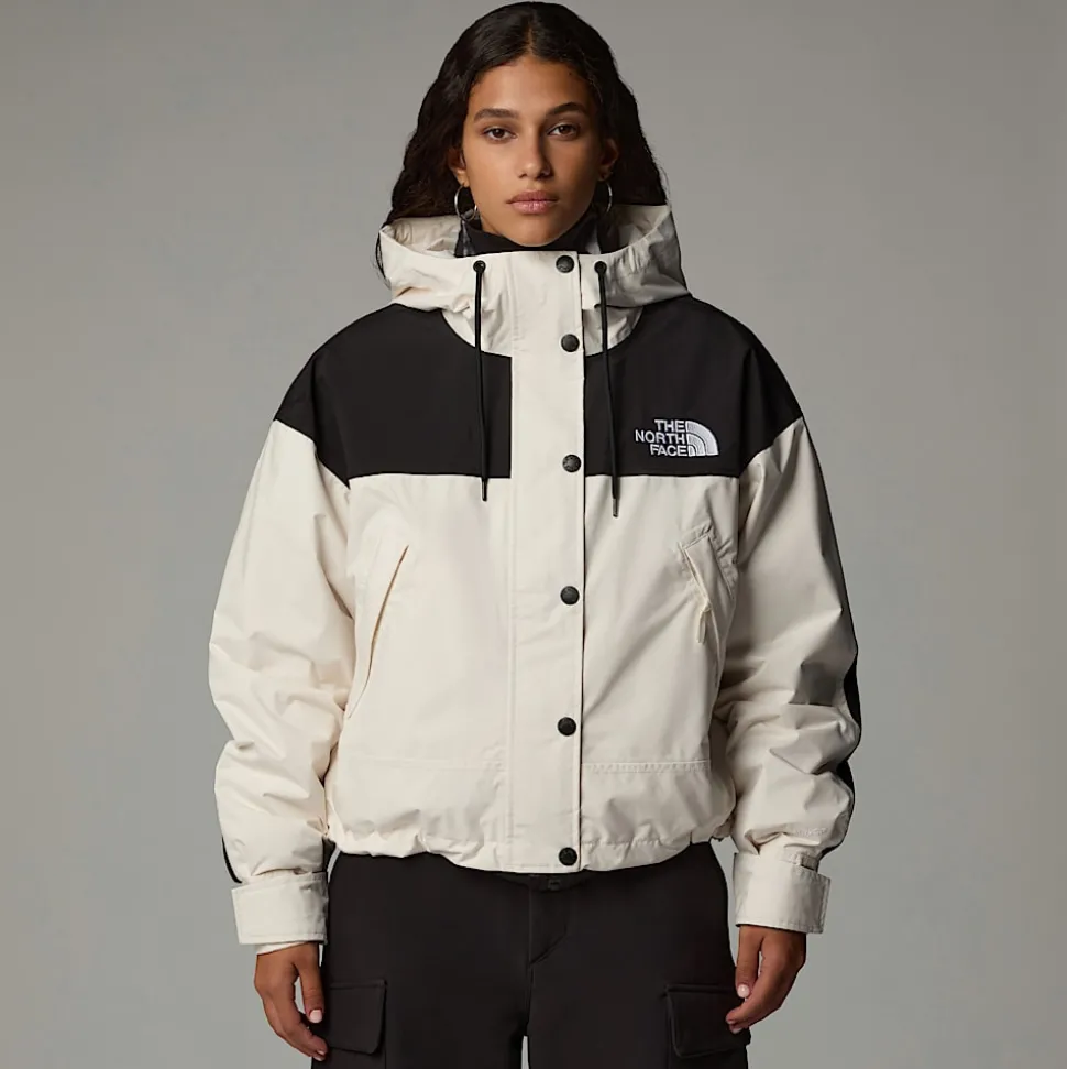 Outlet The North Face Reign On Jakke Til Damer White Dune-TNF Black