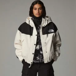 Outlet The North Face Reign On Jakke Til Damer White Dune-TNF Black