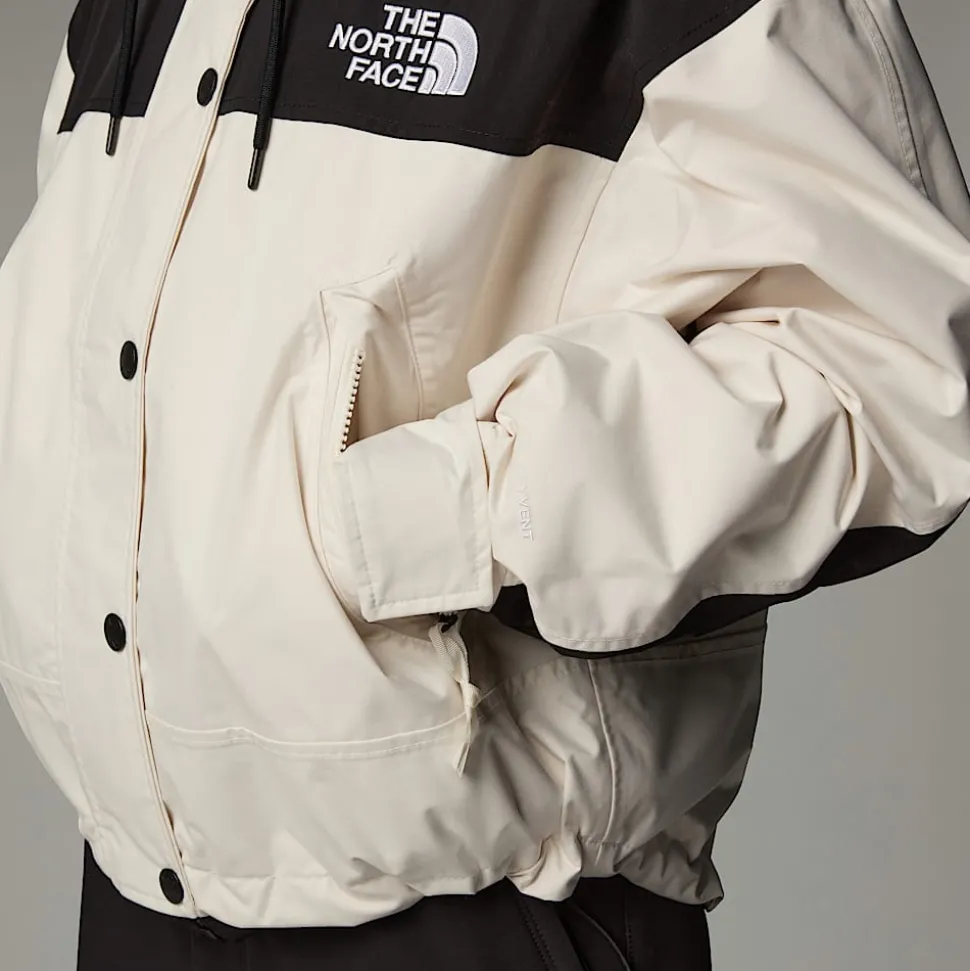 Outlet The North Face Reign On Jakke Til Damer White Dune-TNF Black