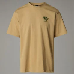 Fashion The North Face Relaxed Cartoon T-shirt Til Herrer Khaki Stone - Terrarium Green