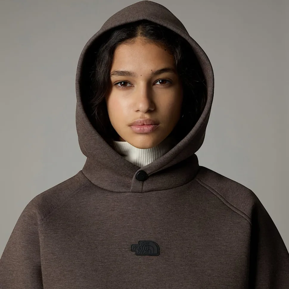 Cheap The North Face Relaxed Hættetrøje Til Damer Smokey Brown Heather