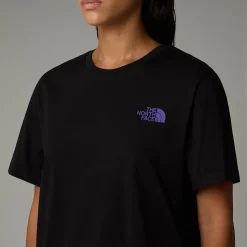 Flash Sale The North Face Relaxed Redbox Graphic T-shirt Til Damer TNF Black-Peak Purple 3D Summit Mesh Print