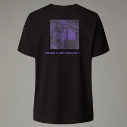 Flash Sale The North Face Relaxed Redbox Graphic T-shirt Til Damer TNF Black-Peak Purple 3D Summit Mesh Print