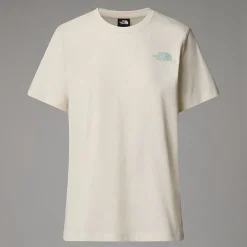 Hot The North Face Relaxed Redbox Graphic T-shirt Til Damer White Dune-TNF Black Liquid Print