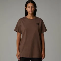 Cheap The North Face Relaxed Redbox T-shirt Til Damer Smokey Brown