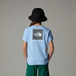 New The North Face Relaxed Redbox T-shirt Til Piger Cornflower