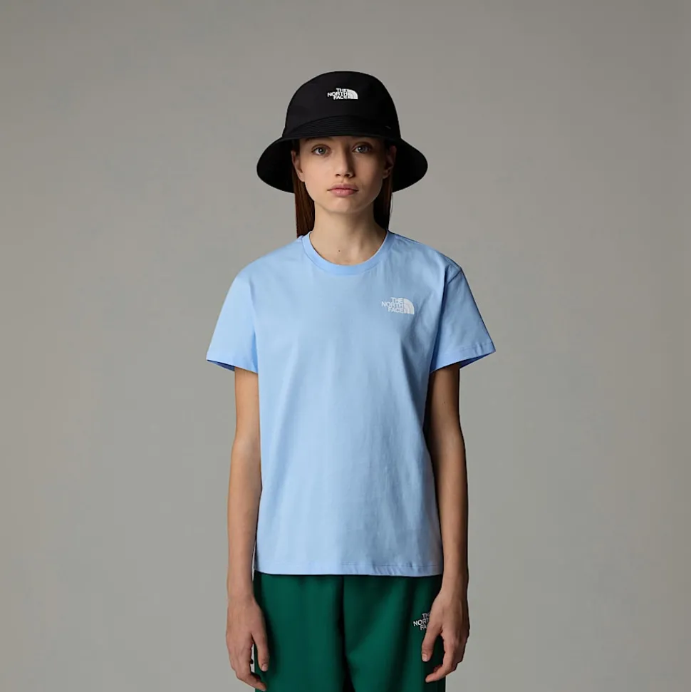 New The North Face Relaxed Redbox T-shirt Til Piger Cornflower