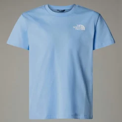 New The North Face Relaxed Redbox T-shirt Til Piger Cornflower