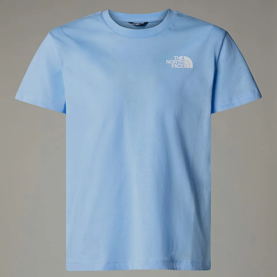 New The North Face Relaxed Redbox T-shirt Til Piger Cornflower