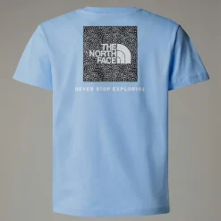 New The North Face Relaxed Redbox T-shirt Til Piger Cornflower