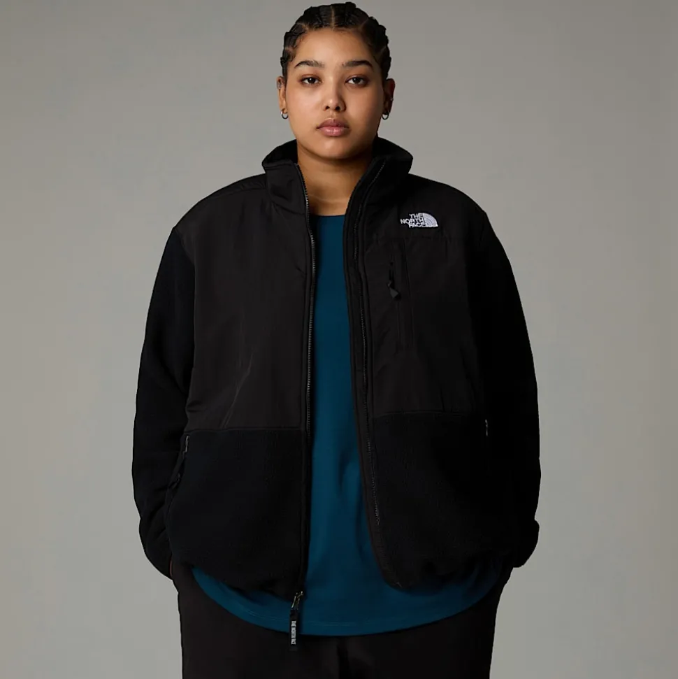 Store The North Face Retro Denali Jakke I Store Størrelser Til Damer TNF Black