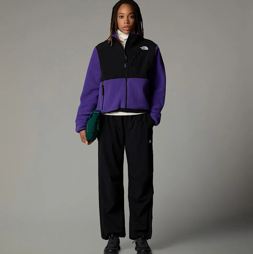 Fashion The North Face Retro Denali Jakke Til Damer PEAK PURPLE-TNF BLACK