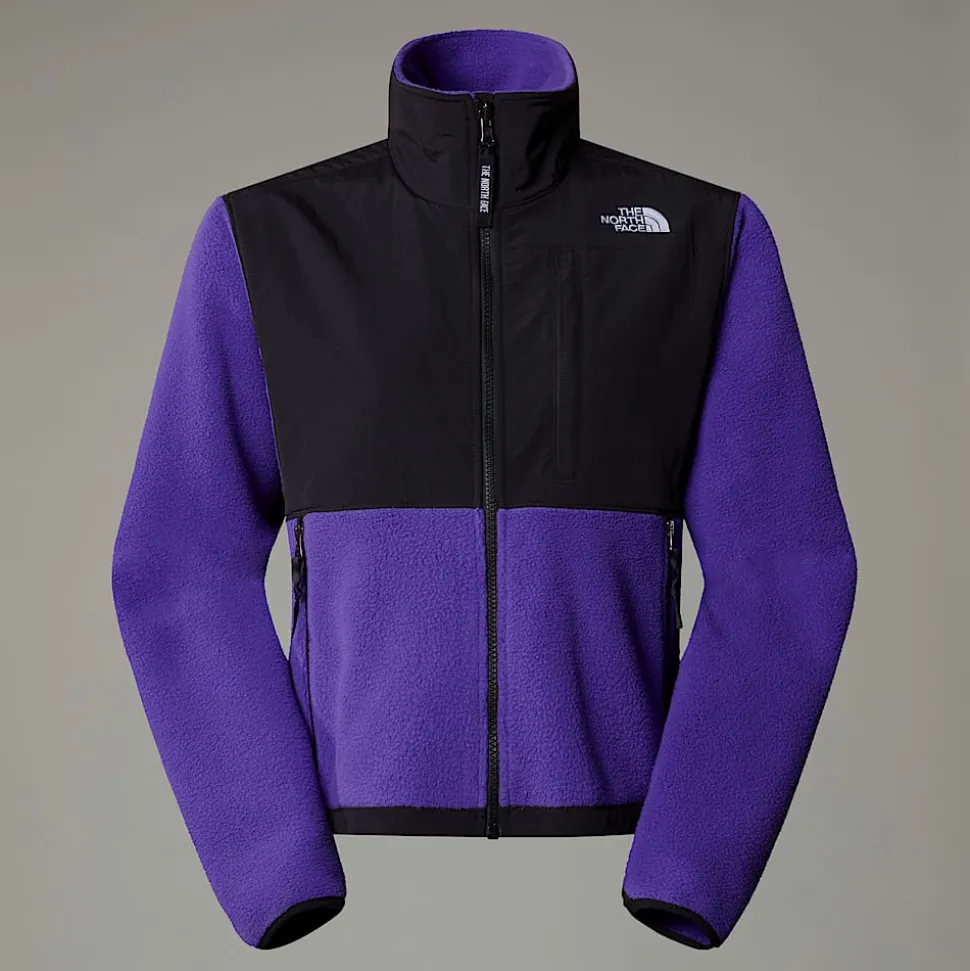 Fashion The North Face Retro Denali Jakke Til Damer PEAK PURPLE-TNF BLACK