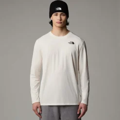 Cheap The North Face Shadow Langærmet T-shirt Til Herrer White Dune