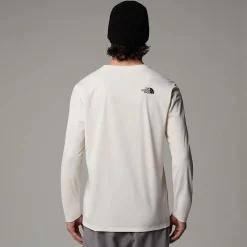 Cheap The North Face Shadow Langærmet T-shirt Til Herrer White Dune