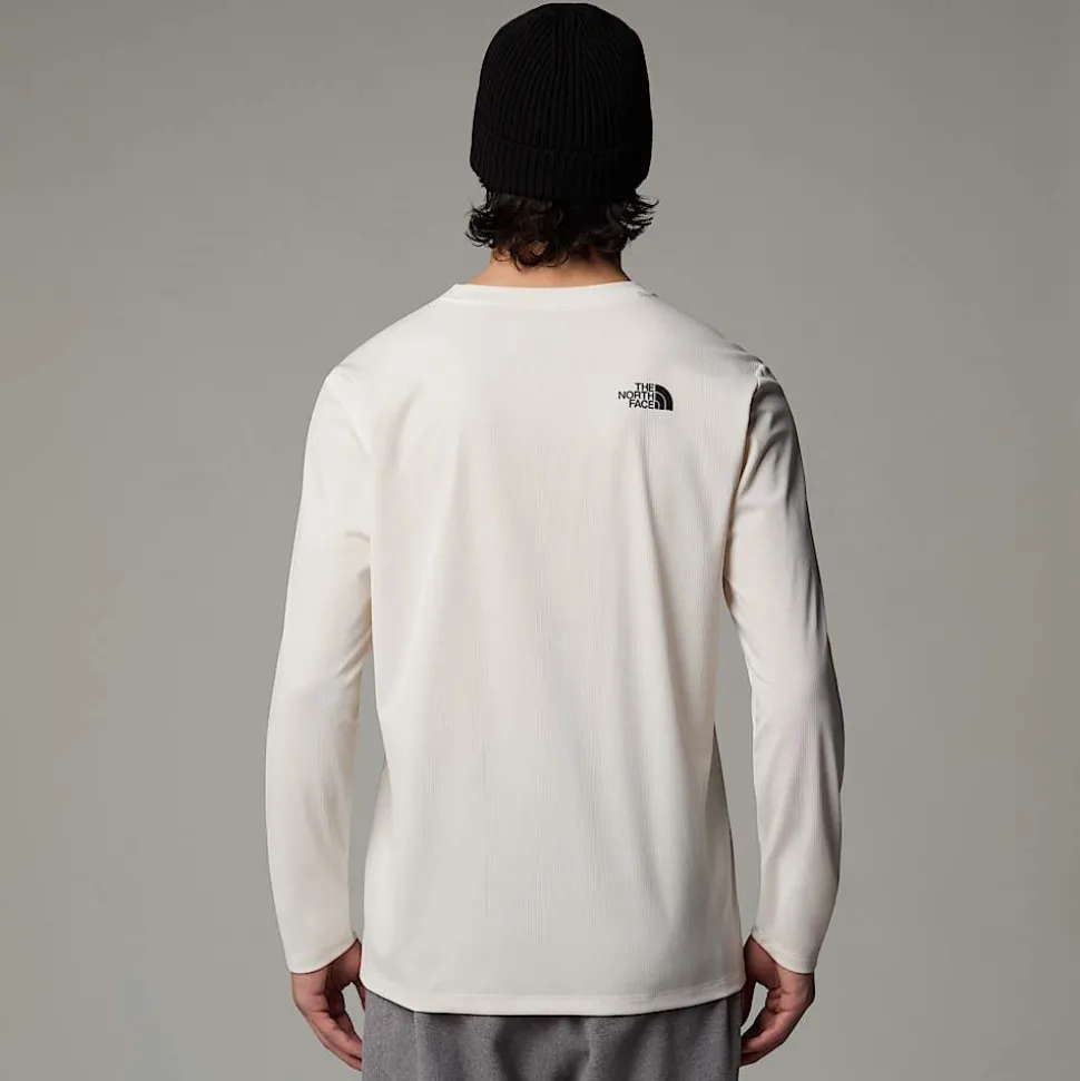 Cheap The North Face Shadow Langærmet T-shirt Til Herrer White Dune