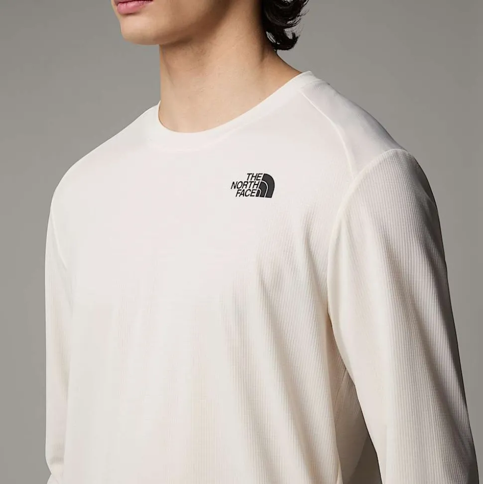 Cheap The North Face Shadow Langærmet T-shirt Til Herrer White Dune