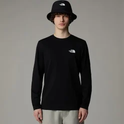 Clearance The North Face Simple Dome Langærmet T-shirt Til Herrer TNF Black