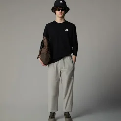 Clearance The North Face Simple Dome Langærmet T-shirt Til Herrer TNF Black