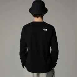 Clearance The North Face Simple Dome Langærmet T-shirt Til Herrer TNF Black