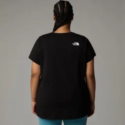 Best The North Face Simple Dome T-shirt I Store Størrelser Til Damer TNF Black