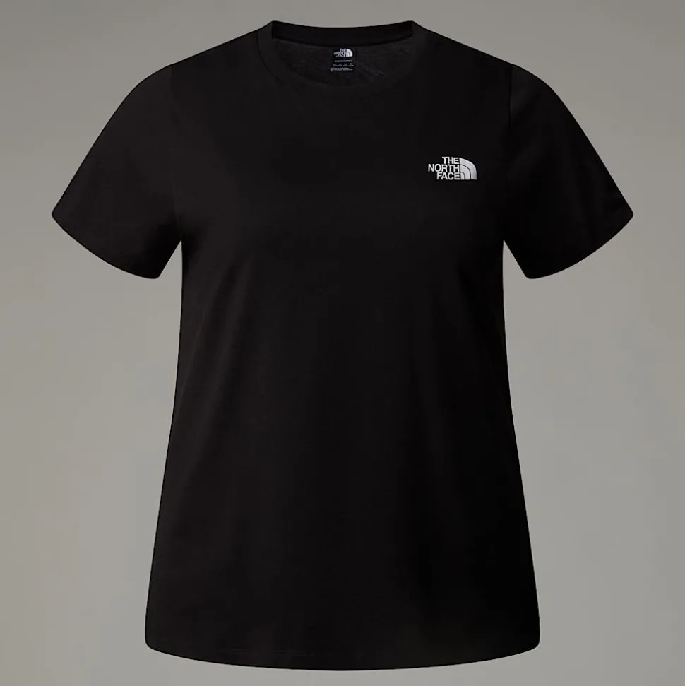 Best The North Face Simple Dome T-shirt I Store Størrelser Til Damer TNF Black