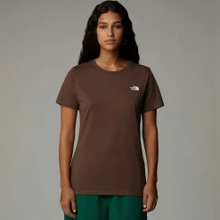 Outlet The North Face Simple Dome T-shirt Til Damer Smokey Brown