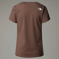Outlet The North Face Simple Dome T-shirt Til Damer Smokey Brown