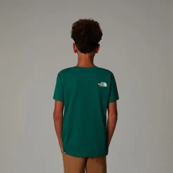 Online The North Face Simple Dome T-shirt Til Unge Evergreen