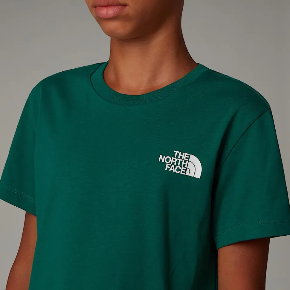 Online The North Face Simple Dome T-shirt Til Unge Evergreen