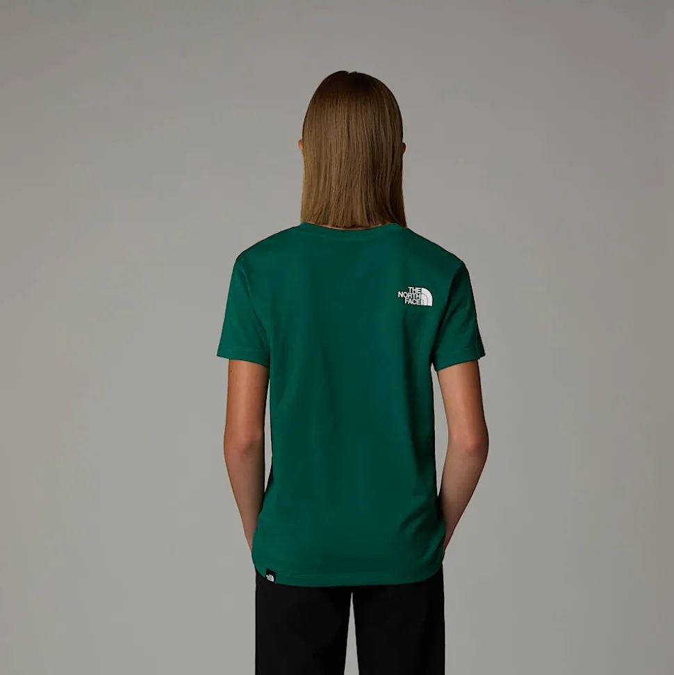 Online The North Face Simple Dome T-shirt Til Unge Evergreen