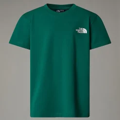 Online The North Face Simple Dome T-shirt Til Unge Evergreen
