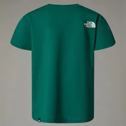 Online The North Face Simple Dome T-shirt Til Unge Evergreen