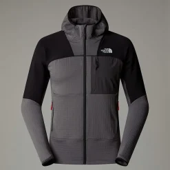 Hot The North Face Stormgap Power Grid™ Jakke Med Hætte Til Herrer Smoked Pearl-TNF Black