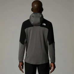 Hot The North Face Stormgap Power Grid™ Jakke Med Hætte Til Herrer Smoked Pearl-TNF Black