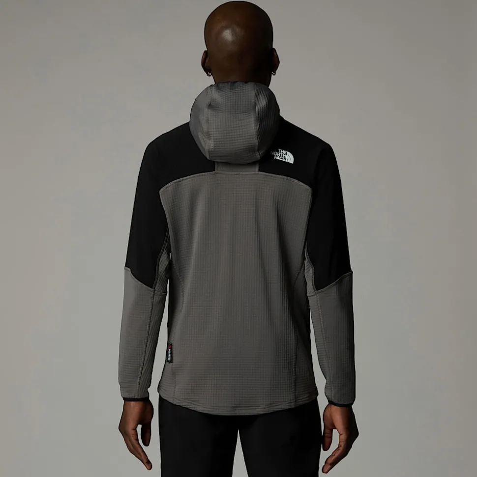 Hot The North Face Stormgap Power Grid™ Jakke Med Hætte Til Herrer Smoked Pearl-TNF Black