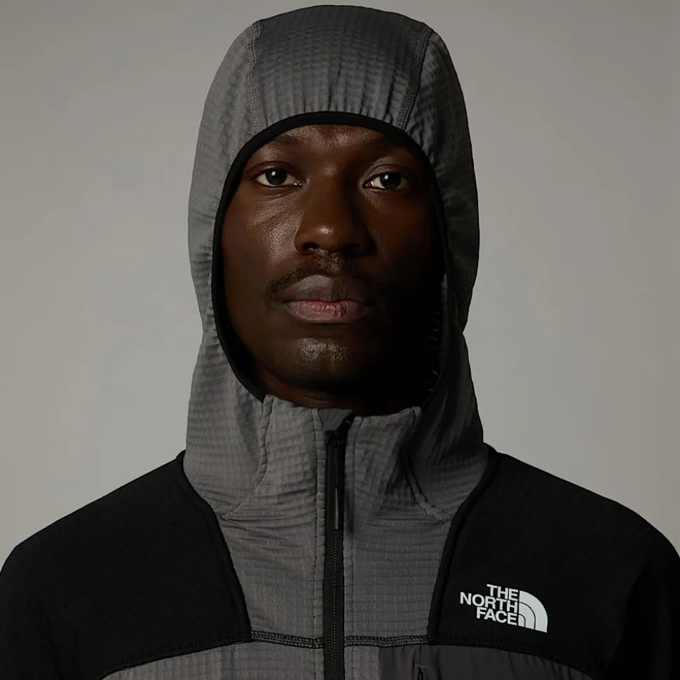 Hot The North Face Stormgap Power Grid™ Jakke Med Hætte Til Herrer Smoked Pearl-TNF Black