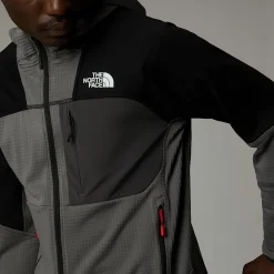 Hot The North Face Stormgap Power Grid™ Jakke Med Hætte Til Herrer Smoked Pearl-TNF Black