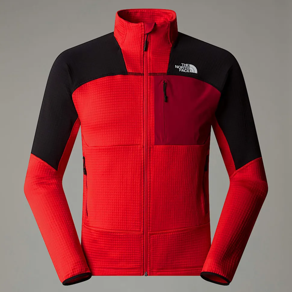 Clearance The North Face Stormgap Power Grid™ Jakke Til Herrer High Risk Red-TNF Black-Garnet Red