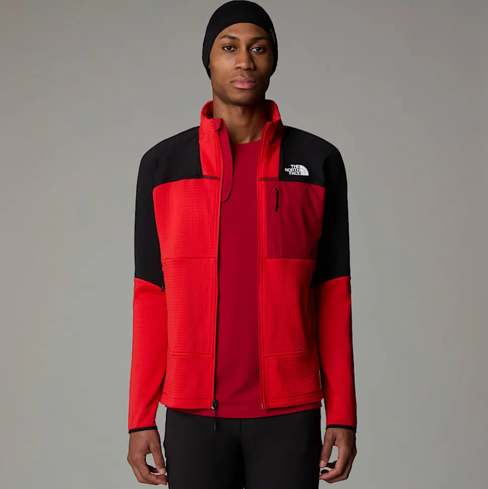Clearance The North Face Stormgap Power Grid™ Jakke Til Herrer High Risk Red-TNF Black-Garnet Red