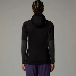 Flash Sale The North Face Stormgap Power Grid™ Jakke Med Hætte Til Damer TNF Black-Asphalt Grey-NPF