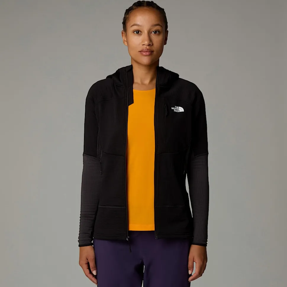 Flash Sale The North Face Stormgap Power Grid™ Jakke Med Hætte Til Damer TNF Black-Asphalt Grey-NPF