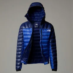 Cheap The North Face Summit Breithorn Dunjakke Med Hætte Til Herrer TNF Blue-Eagle Blue