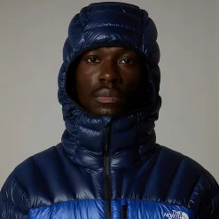 Cheap The North Face Summit Breithorn Dunjakke Med Hætte Til Herrer TNF Blue-Eagle Blue