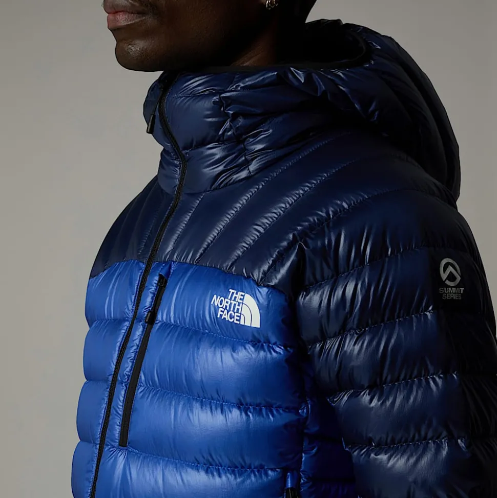 Cheap The North Face Summit Breithorn Dunjakke Med Hætte Til Herrer TNF Blue-Eagle Blue